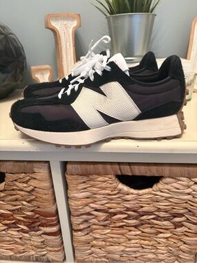 New Balance Black and White Retro Runner Sneakers